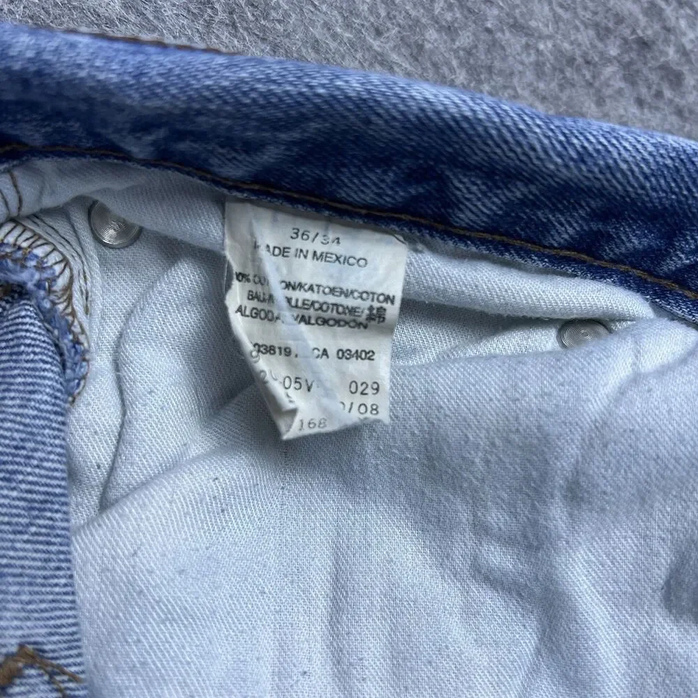 Vtg Harley Davidson Men's Jeans Light Wash Blue Denim Biker Cotton Y2K Sz 36x34